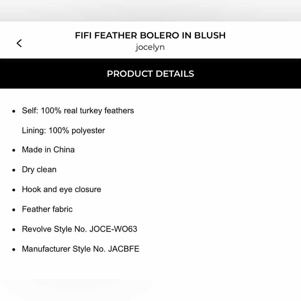 Jocelyn Fifi Feather Bolero - White - S - Picture 7 of 9